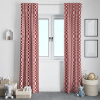 Red White Filipino Binakol Motifs Window Curtain Mabuhay Philippines Festival Kusikus Pattern