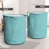 Cyan Filipino Binakol Motifs Laundry Basket Mabuhay Philippines Festival Kusikus Pattern