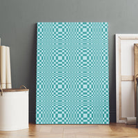 Cyan Filipino Binakol Motifs Canvas Wall Art Mabuhay Philippines Festival Kusikus Pattern