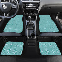 Cyan Filipino Binakol Motifs Car Mats Mabuhay Philippines Festival Kusikus Pattern