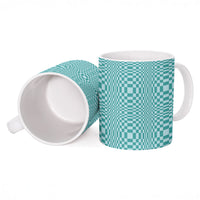 Cyan Filipino Binakol Motifs Ceramic Mug Mabuhay Philippines Festival Kusikus Pattern