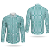 Cyan Filipino Binakol Motifs Couples Matching Off Shoulder Maxi Dress and Long Sleeve Button Shirt Mabuhay Philippines Festival Kusikus Pattern