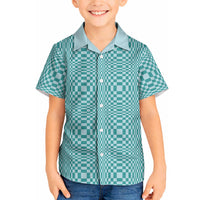 Cyan Filipino Binakol Motifs Hawaiian Shirt Mabuhay Philippines Festival Kusikus Pattern