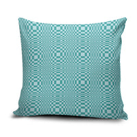 Cyan Filipino Binakol Motifs Pillow Cover Mabuhay Philippines Festival Kusikus Pattern