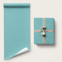 Cyan Filipino Binakol Motifs Wrapping Paper Mabuhay Philippines Festival Kusikus Pattern