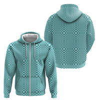 Cyan Filipino Binakol Motifs Zip Hoodie Mabuhay Philippines Festival Kusikus Pattern