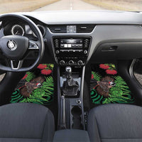 Meri Kirihimete New Zealand Car Mats Piwakawaka Koru Fern Mix Pohutukawa - Polynesian Pride