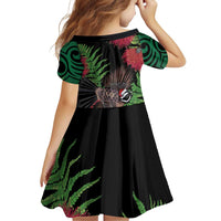 Meri Kirihimete New Zealand Family Matching Puletasi and Hawaiian Shirt Piwakawaka Koru Fern Mix Pohutukawa - Polynesian Pride