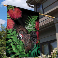 Meri Kirihimete New Zealand Garden Flag Piwakawaka Koru Fern Mix Pohutukawa - Polynesian Pride