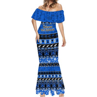 Personalised New Zealand Christmas Mermaid Dress Aotearoa Kiwi Meri Kirihimete Blue Version LT14 - Polynesian Pride