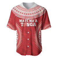 Custom Tonga Mate Maa Baseball Jersey Go Champions Tongan Ngatu - Red LT14 Red - Polynesian Pride