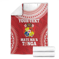 Custom Tonga Mate Maa Blanket Go Champions Tongan Ngatu - Red LT14 - Polynesian Pride