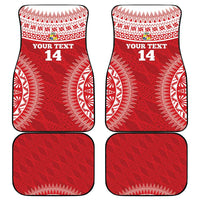 Custom Tonga Mate Maa Car Mats Go Champions Tongan Ngatu - Red