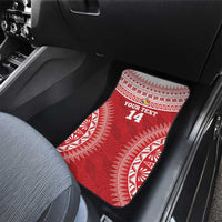 Custom Tonga Mate Maa Car Mats Go Champions Tongan Ngatu - Red