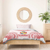 Custom Tonga Mate Maa Bedding Set Go Champions Tongan Ngatu - White