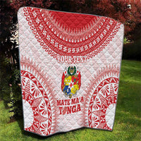 Custom Tonga Mate Maa Quilt Go Champions Tongan Ngatu - White