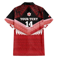 Custom Mate Maa Tonga XIII Hawaiian Shirt Tongan Kupesi Ngatu - Rugby Style