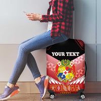 Custom Mate Maa Tonga XIII Luggage Cover Tongan Kupesi Ngatu - Rugby Style LT14 - Polynesian Pride