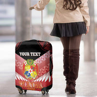 Custom Mate Maa Tonga XIII Luggage Cover Tongan Kupesi Ngatu - Rugby Style LT14 - Polynesian Pride