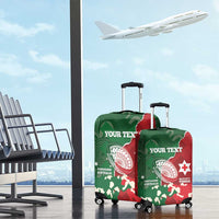 Custom Tonga And Australia Rugby Luggage Cover Mate Maa Tongan Ngatu Mix Kangaroos Aboriginal LT14 - Polynesian Pride