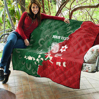 Custom Tonga And Australia Rugby Quilt Mate Maa Tongan Ngatu Mix Kangaroos Aboriginal LT14 - Polynesian Pride