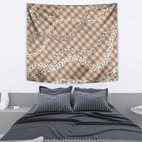 Brown Aloha Hawaii Shell Lei Tapestry Palaka Hebrew Cone Honey Cowrie Elegant Curves - Polynesian Pride