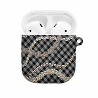 Black Aloha Hawaii Shell Lei AirPods Case Palaka Hebrew Cone Honey Cowrie Elegant Curves - Polynesian Pride