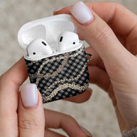 Black Aloha Hawaii Shell Lei AirPods Case Palaka Hebrew Cone Honey Cowrie Elegant Curves LT14 - Polynesian Pride