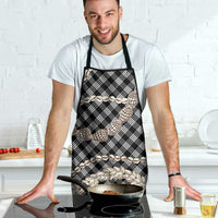 Black Aloha Hawaii Shell Lei Apron Palaka Hebrew Cone Honey Cowrie Elegant Curves - Polynesian Pride