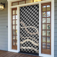 Black Aloha Hawaii Shell Lei Door Cover Palaka Hebrew Cone Honey Cowrie Elegant Curves - Polynesian Pride