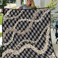 Black Aloha Hawaii Shell Lei Quilt Palaka Hebrew Cone Honey Cowrie Elegant Curves - Polynesian Pride