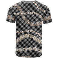 Black Aloha Hawaii Shell Lei T Shirt Palaka Hebrew Cone Honey Cowrie Elegant Curves - Polynesian Pride