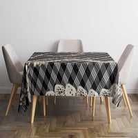 Black Aloha Hawaii Shell Lei Tablecloth Palaka Hebrew Cone Honey Cowrie Elegant Curves - Polynesian Pride