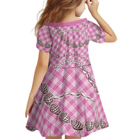 Pink Aloha Hawaii Shell Lei Family Matching Summer Maxi Dress and Hawaiian Shirt Palaka Hebrew Cone Honey Cowrie Elegant Curves - Polynesian Pride