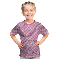 Pink Aloha Hawaii Shell Lei Kid T Shirt Palaka Hebrew Cone Honey Cowrie Elegant Curves LT14 Pink - Polynesian Pride