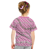 Pink Aloha Hawaii Shell Lei Kid T Shirt Palaka Hebrew Cone Honey Cowrie Elegant Curves LT14 - Polynesian Pride