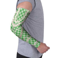 Green Aloha Hawaii Shell Lei Arm Sleeves Palaka Hebrew Cone Honey Cowrie Elegant Curves LT14 - Polynesian Pride