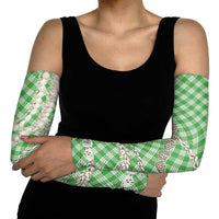 Green Aloha Hawaii Shell Lei Arm Sleeves Palaka Hebrew Cone Honey Cowrie Elegant Curves LT14 - Polynesian Pride