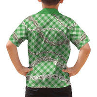 Green Aloha Hawaii Shell Lei Hawaiian Shirt Palaka Hebrew Cone Honey Cowrie Elegant Curves - Polynesian Pride