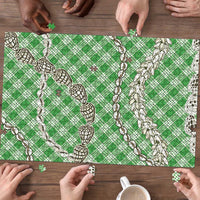 Green Aloha Hawaii Shell Lei Puzzle Palaka Hebrew Cone Honey Cowrie Elegant Curves LT14 - Polynesian Pride