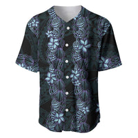 Purple Paradise Hawaii Shell Lei Baseball Jersey Hawaiian Sunrise Shell Hebrew Cone Plumeria - Polynesian Pride