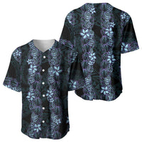 Purple Paradise Hawaii Shell Lei Baseball Jersey Hawaiian Sunrise Shell Hebrew Cone Plumeria - Polynesian Pride