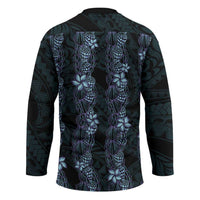 Purple Paradise Hawaii Shell Lei Hockey Jersey Hawaiian Sunrise Shell Hebrew Cone Plumeria - Polynesian Pride