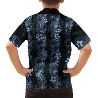 Purple Paradise Hawaii Shell Lei Kid Hawaiian Shirt Hawaiian Sunrise Shell Hebrew Cone Plumeria LT14 - Polynesian Pride