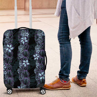 Purple Paradise Hawaii Shell Lei Luggage Cover Hawaiian Sunrise Shell Hebrew Cone Plumeria - Polynesian Pride