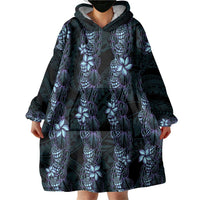 Purple Paradise Hawaii Shell Lei Wearable Blanket Hoodie Hawaiian Sunrise Shell Hebrew Cone Plumeria - Polynesian Pride