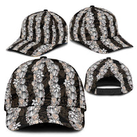 Black and Beige Hawaii Shell Lei Classic Cap Hawaiian Sunrise Shell Hebrew Cone Plumeria LT14 - Polynesian Pride