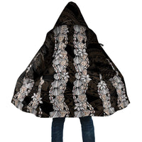 Black and Beige Hawaii Shell Lei Cloak Hawaiian Sunrise Shell Hebrew Cone Plumeria LT14 Unisex Black - Polynesian Pride