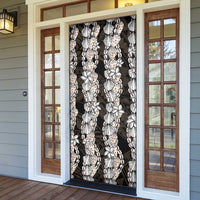 Black and Beige Hawaii Shell Lei Door Cover Hawaiian Sunrise Shell Hebrew Cone Plumeria - Polynesian Pride