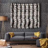 Black and Beige Hawaii Shell Lei Tapestry Hawaiian Sunrise Shell Hebrew Cone Plumeria LT14 Black - Polynesian Pride